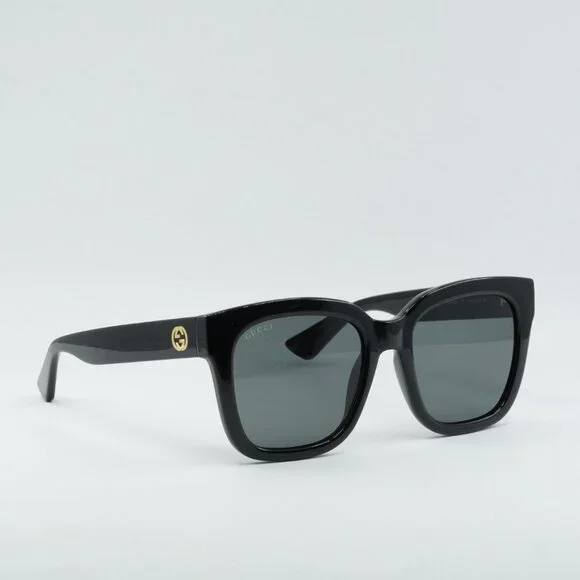 Gucci GG1338S 001 Sunglasses Black Square Frame, Smoke  display picture 3